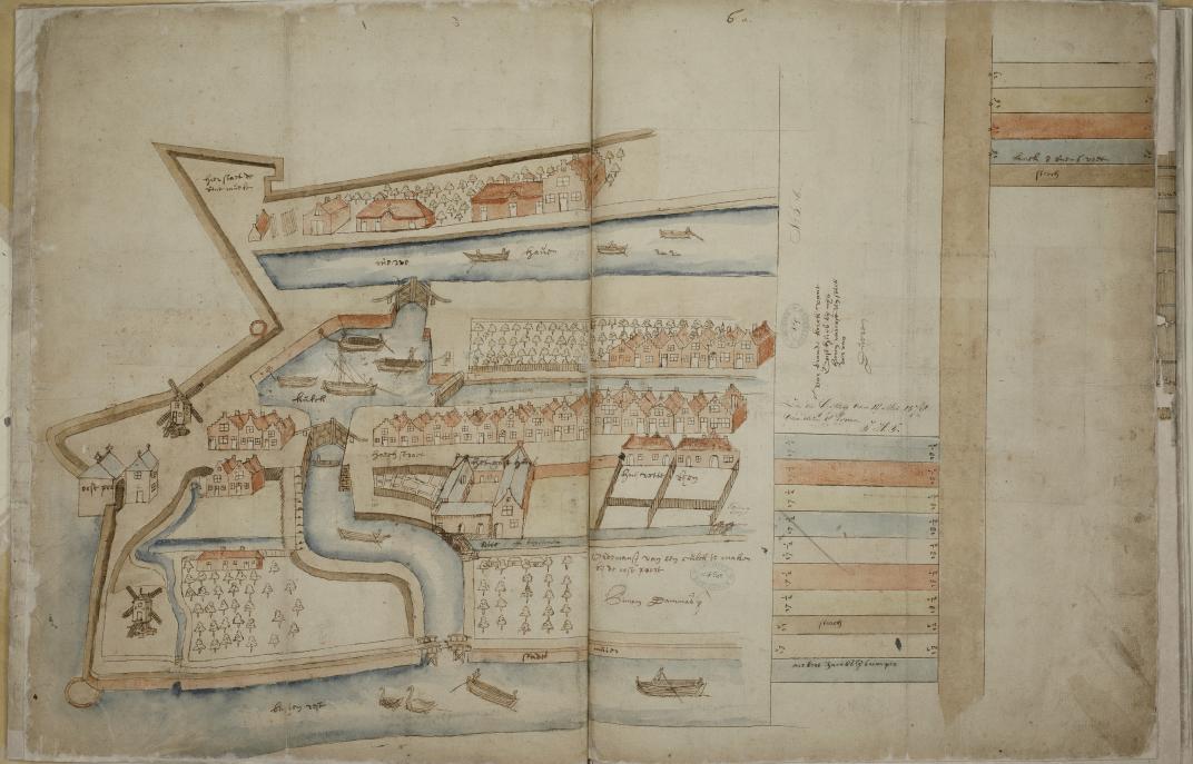 Simon Dammasz Grondkaart Zuidwest-Nieuwlant 16e-eeuw. Collectie 4001 II-10-0011