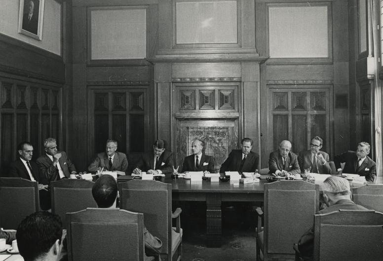 Directie persconferentie, 1968. Collectie 4282-1321