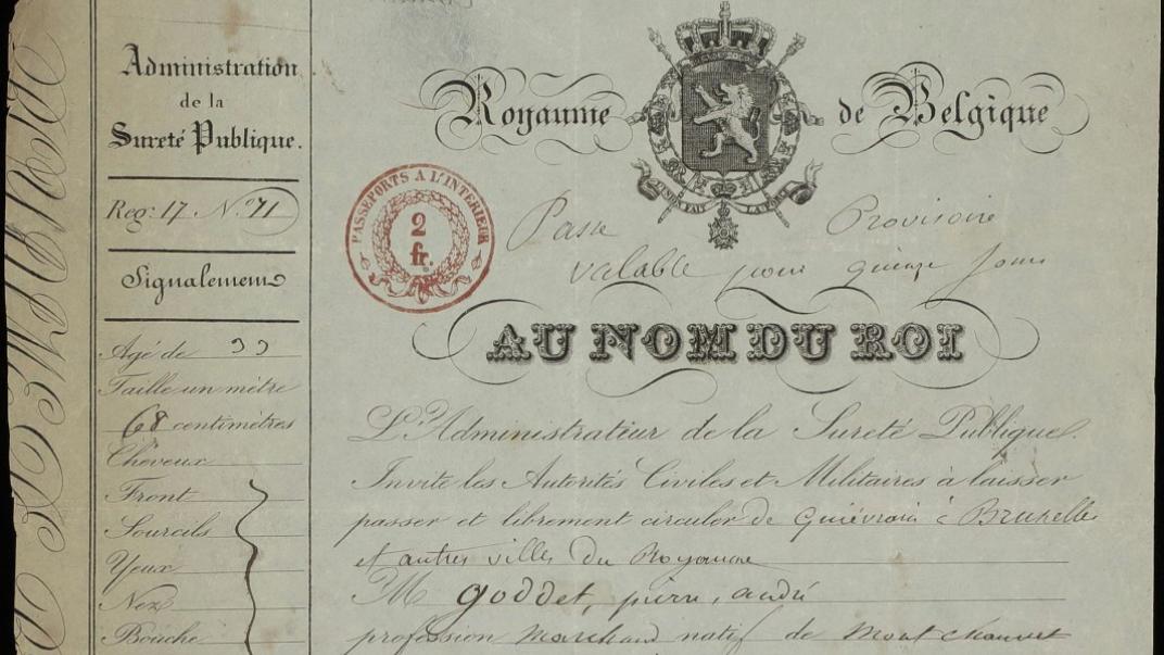 Oud Belgisch Paspoort